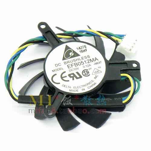 台达 EFB0512MA   12V   0.12A 显卡风扇   直径44mm   孔距39mm