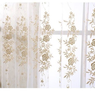 欧式奢华大气刺绣窗纱客厅卧室防晒帘遮阳纱帘透光白纱阳台高级感