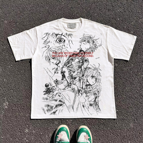 王有病工作室 重磅260G！朋克轻亚文化二次元短袖T恤男女情侣装