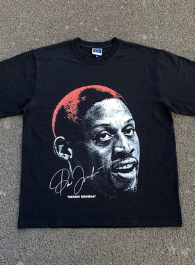 王有病十年老店!百元品质实拍!Dennis Rodman丹尼斯罗德曼短袖T恤