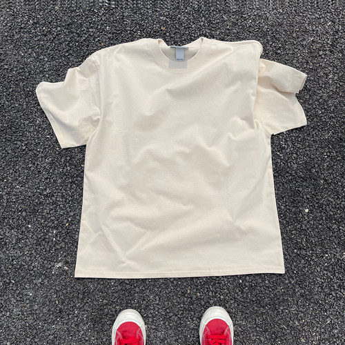 王有病工作室 重磅260G！多巴胺大地纯色青春学生宽松重磅短袖T恤