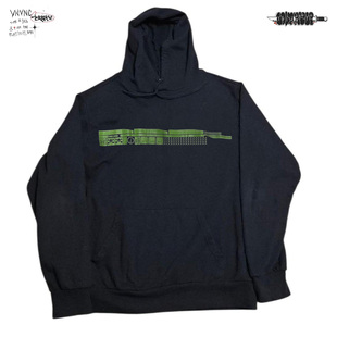 清仓款 复古慵懒风黑色重磅连帽卫衣情侣上衣 VINTAGE暗黑系美式