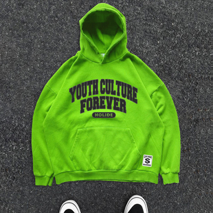 480G纯棉大毛圈 美式复古情侣装款男女hoodie连帽卫衣