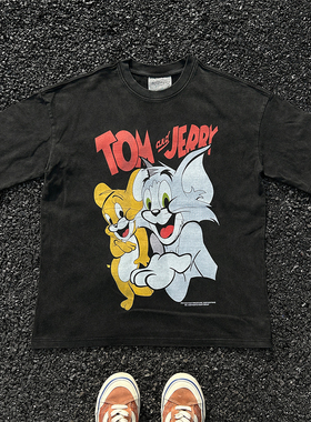 王有病工作室 重磅260G！Cats and mice Anime短袖T恤男女情侣装