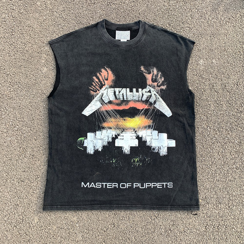 王有病十年老店！品质实拍！MASTER OF PUPPETS木偶大师砍袖T恤