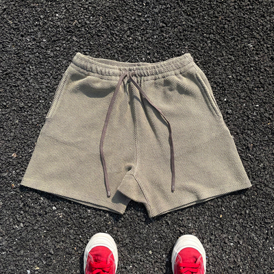 王有病工作室 10年老店！650克高街水洗做旧复古运动款式阔腿短裤