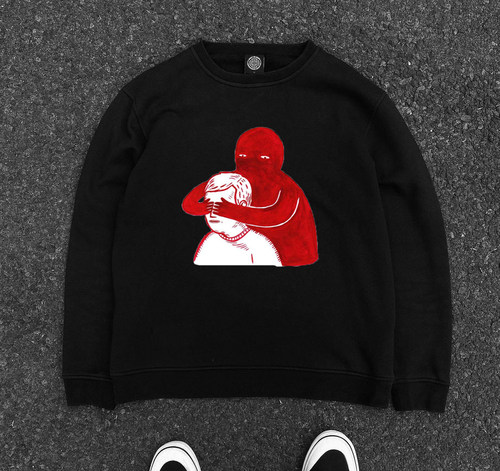 美式复古小众设计圆领卫衣