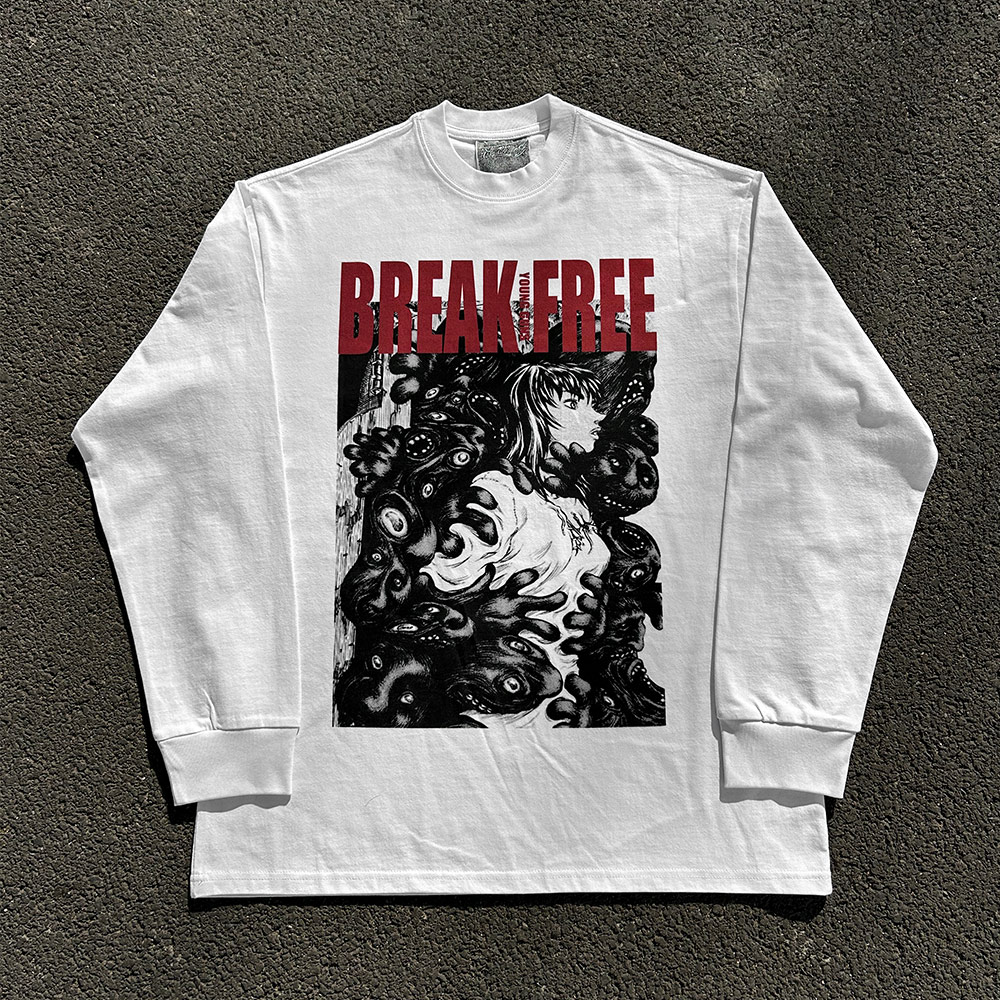 王有病工作室 重磅260G！BREAK FREE Long-sleeved Tshirt长袖T恤