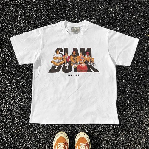 王有病工作室 重磅260G！Slam Dunk创意灌篮高手印花动漫短袖T恤