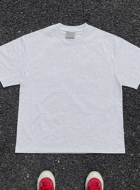 王有病工作室 重磅260G！纯色简约百搭短袖T恤复古vintage上衣