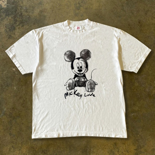 短袖 王有病工作室 趣味印花可爱男女情侣装 透气正肩版 T恤 220G