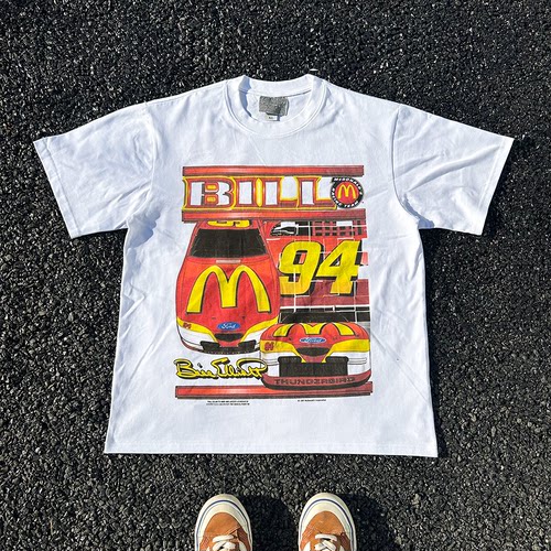 王有病工作室 重磅260G！Red riding红色骑车T-shirt男女短袖t恤