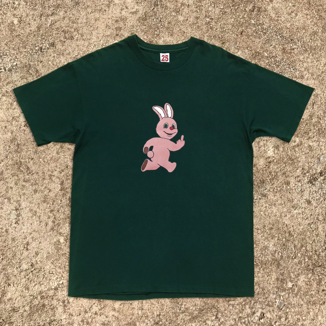 王有病工作室 重磅不透 潮流oversize奔跑小兔子小众高街短袖t恤