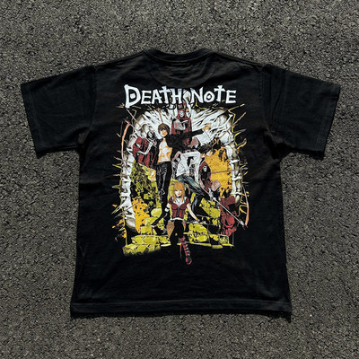 王有病十年老店！百元品质实拍！Death Note漫画周边百搭印花短袖