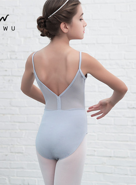 柏屋舞苑 新款芭蕾舞蹈儿童吊带连体服 女孩形体练功服