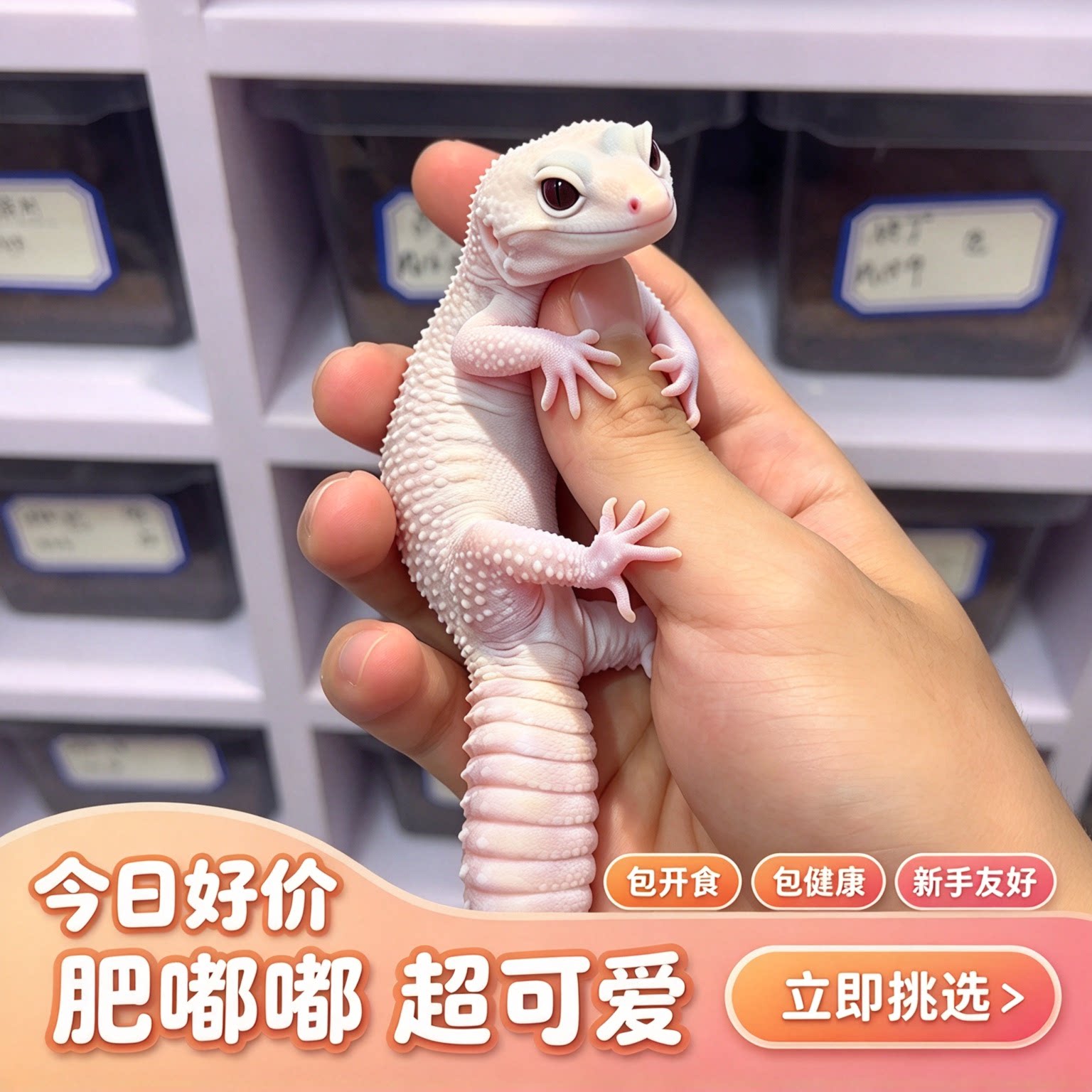 豹纹守宫活体蜥蜴宠物活物幼体小可爱异宠学生苗子入门爬宠小蜥蜴