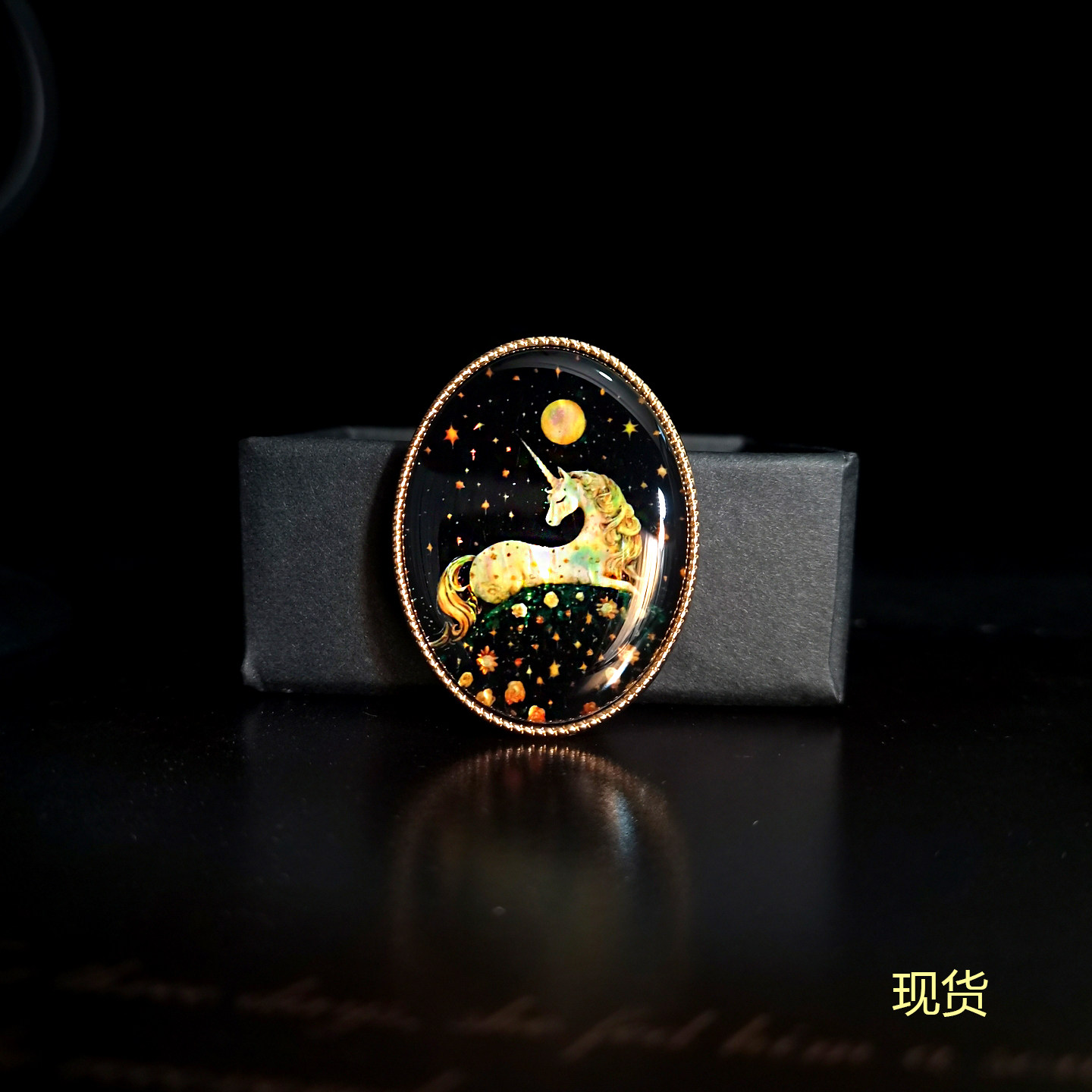天然贝壳螺钿胸针 复古独角兽可爱别针徽章 可订做胸针订制加工