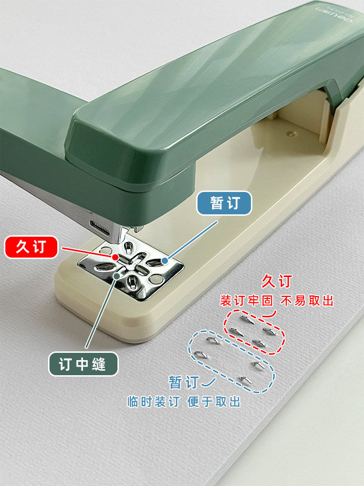 회전 스테이플러 학생 스테이플러 사무실 미니 소형 가정용 다기능 두꺼운 책 제본 기계