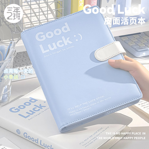 高颜值加厚皮面活页磁扣笔记本