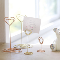 Creative metal DIY desktop decoration message folder business card folder note folder ornament Photo Postcard clip