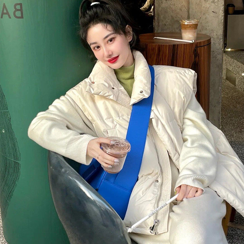 羽绒马甲女士秋冬立领宽