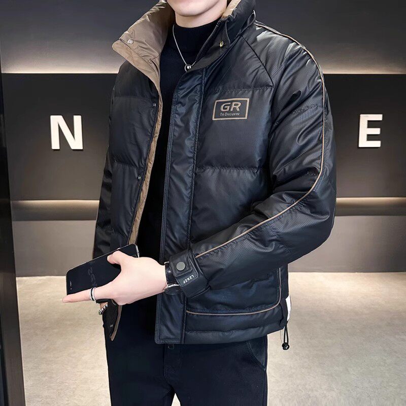 纯色羽绒服男潮高级感休