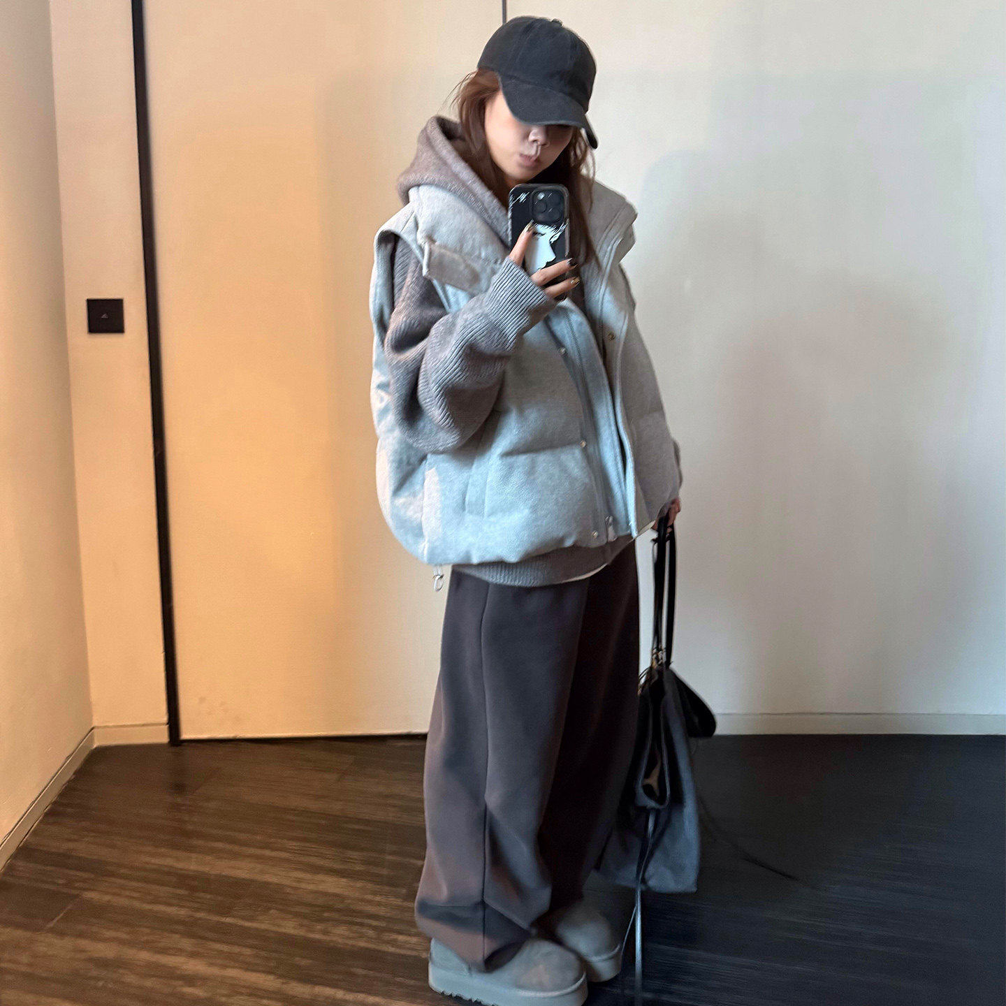 秋冬羽绒马甲女外穿针织