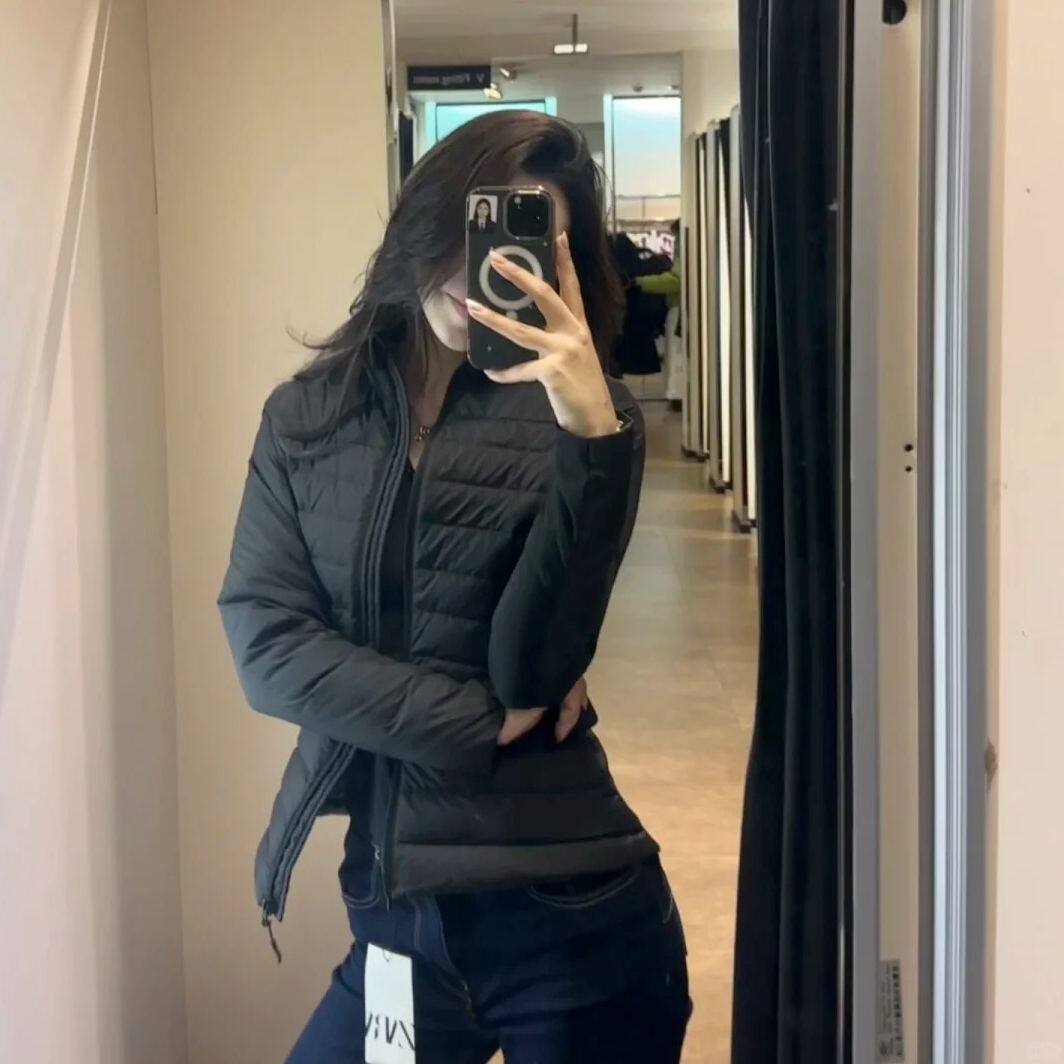 羽绒服女款冬季内胆女黑