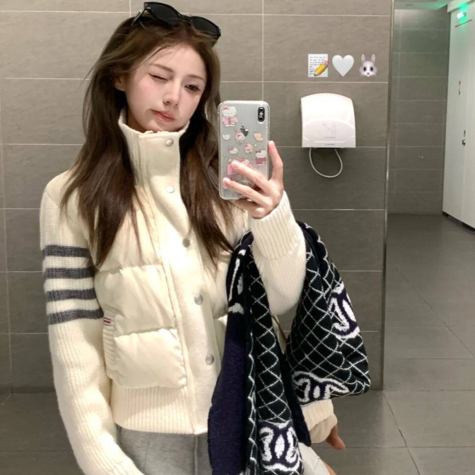 白色短款服女冬季深秋初