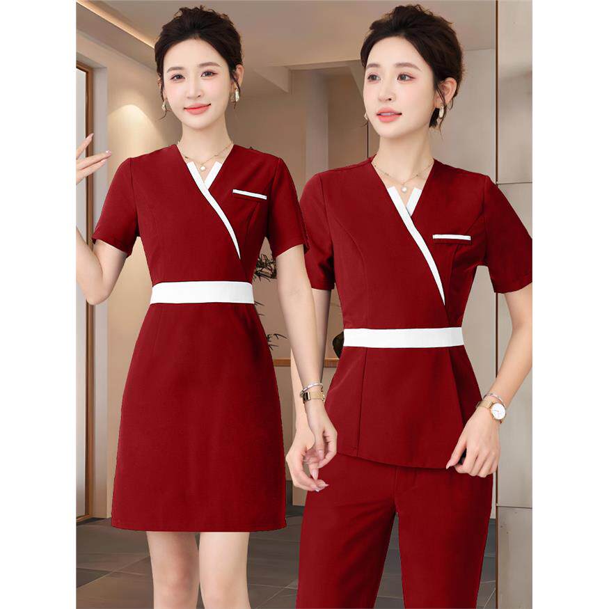 高端美容院师工作服女套