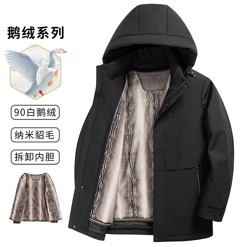 金丝绒内胆高端鹅绒羽绒