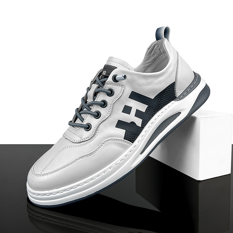 2024春夏新款真皮板鞋男鞋透气