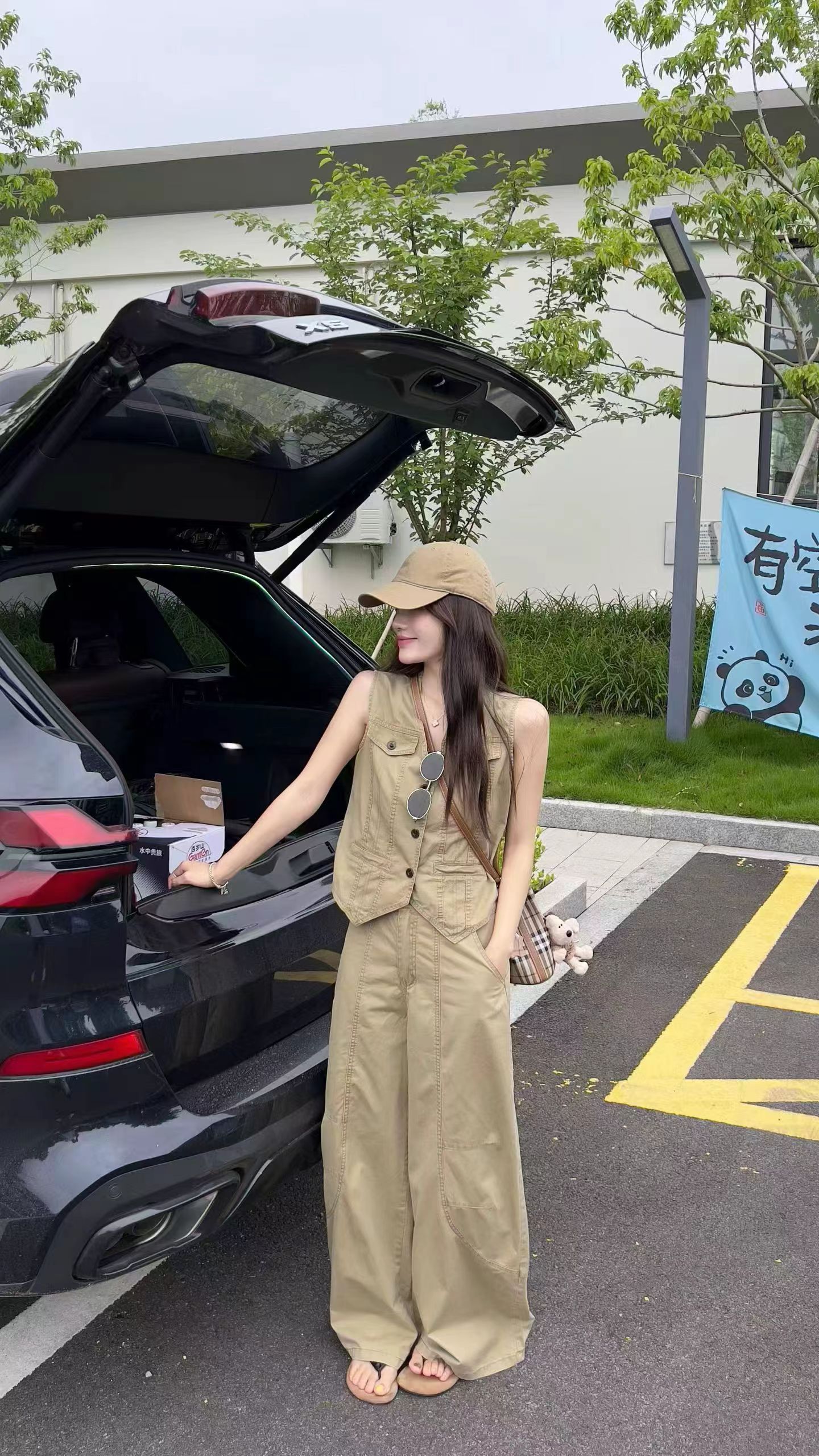 2026新款夏韩系高品质系带收腰显瘦百搭背心+休闲阔腿裤套装