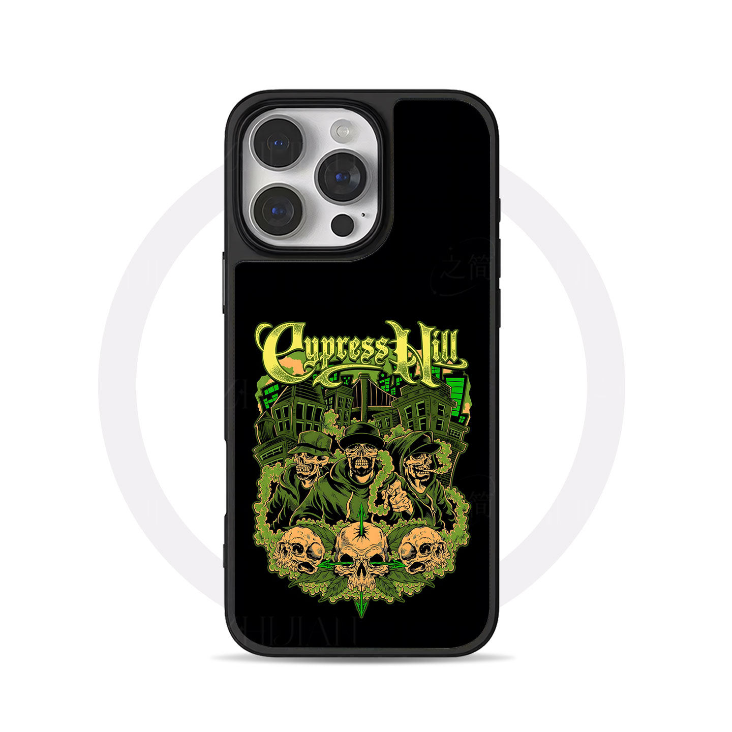 赛普拉斯骷髅大孔黑框玻璃磨砂磁吸碳纤纹手机壳适用苹果iphone17promax华为12/13/14P70ULTRAMATE80PROMATE5