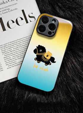 苹果17promax马年富有t玻璃手机壳马年新年祝福有钱适用苹果华为小米15至尊荣耀300PRO麦芒40P70PRO