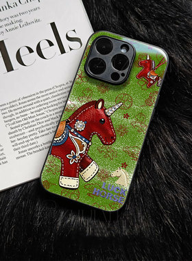 苹果17promax马年新年玻璃手机壳马年新年祝福有钱适用苹果华为真我GT7VIVOX300PRO一加ACE6VIVOS20PRO