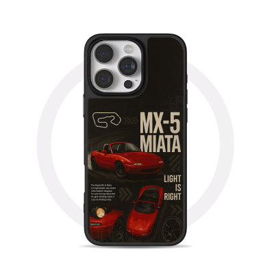 马自达MX5大孔黑框玻璃磨砂磁吸碳纤纹手机壳适用苹果iphone17promax华为P70ULTRAMATE70PRO15/16PLUS小米14P