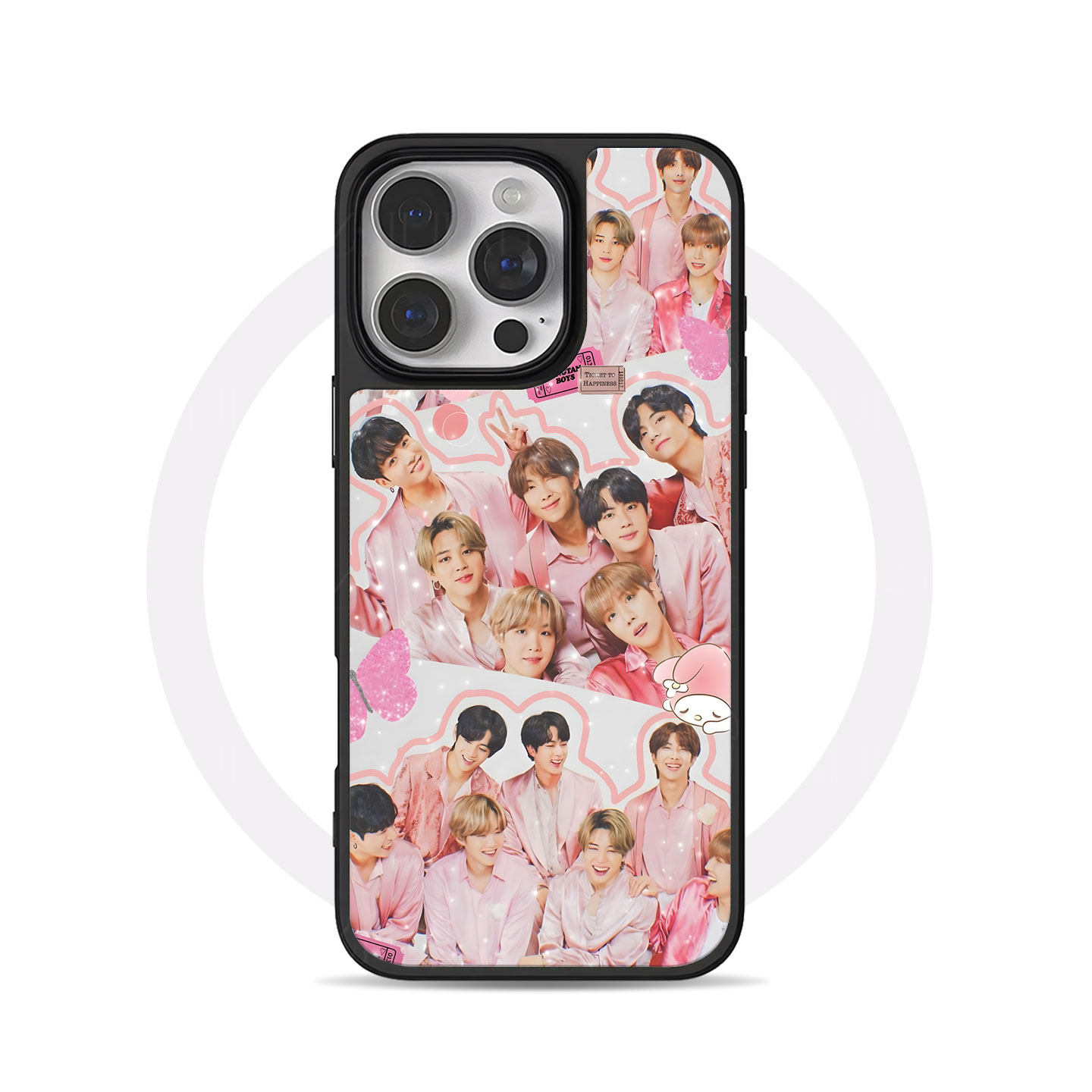 防弹粉衣合照大孔黑框玻璃磨砂磁吸碳纤纹手机壳适用苹果iphone17promax华为MATE80PROP60PRO小众个性小米15P