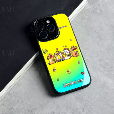 苹果17promax马年玻璃手机壳马年新年祝福有钱适用苹果华为VIVOS20PRONOVA15proOPPOK12XFINDX8PRO