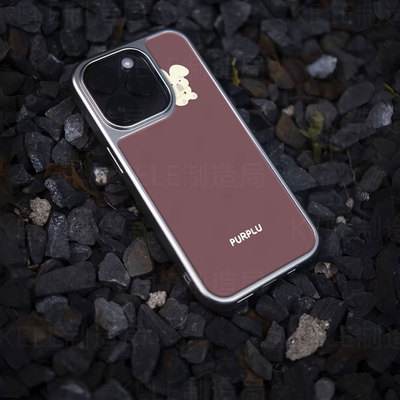 紫色兔子电镀玻璃黑框磨砂手机壳适用苹果iphone17promax华为小米14PROVIVOX200PROMINI华为PURA70ULTRA华为P