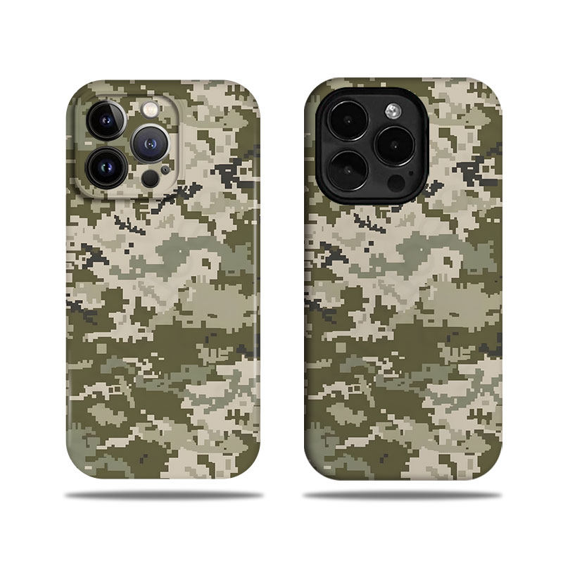 丛林迷彩幻境菲林软硬壳二合一小众不撞壳适用苹果华为荣耀vivooppo小米iphone16亮面磨砂手机壳保护套