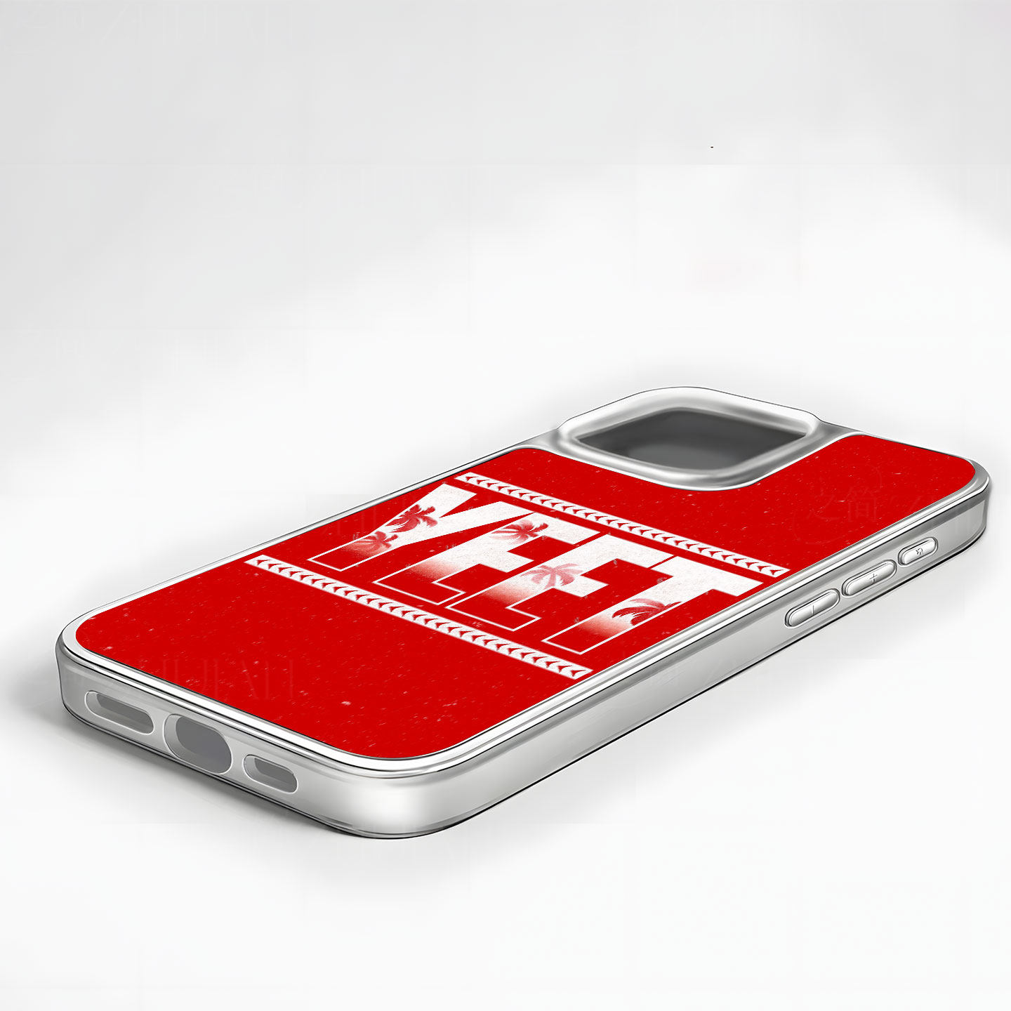 YEET椰树大孔黑框玻璃磨砂磁吸碳纤纹手机壳适用苹果iphone17promax华为15/16PLUS小众个性MATE50PROMATE70PR