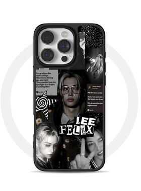 李龙馥拼贴图大孔黑框玻璃磨砂磁吸碳纤纹手机壳适用苹果iphone17promax华为小米15PROMATE80PRO15/16PLUSP70