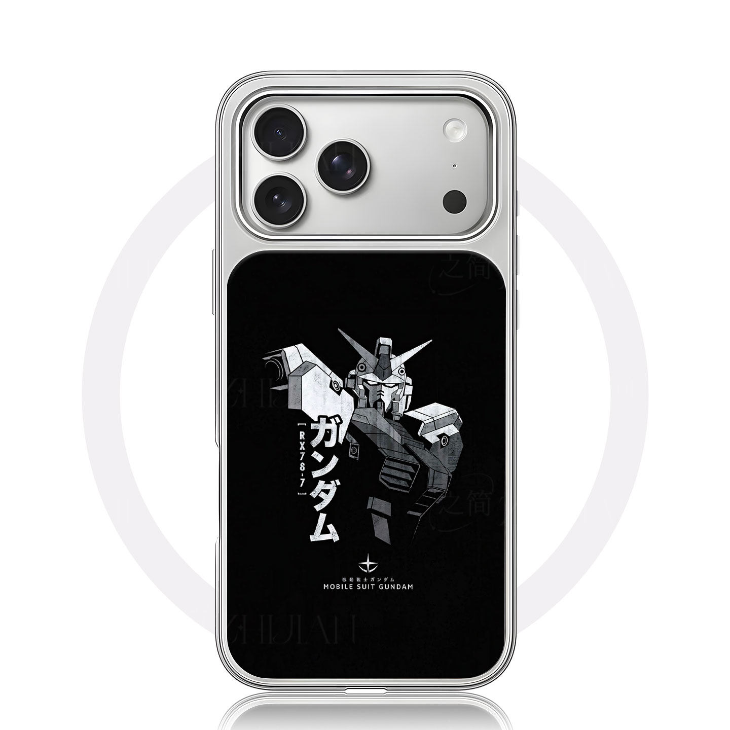 元祖高达大孔黑框玻璃磨砂磁吸碳纤纹手机壳适用苹果iphone17promax华为MATE60PRO全包按键MATE50PRO小米14PR