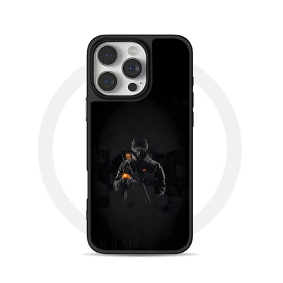 全境封锁特工大孔黑框玻璃磨砂磁吸碳纤纹手机壳适用苹果iphone17promax华为小米14PROMATE60PRO12/13/14P60P