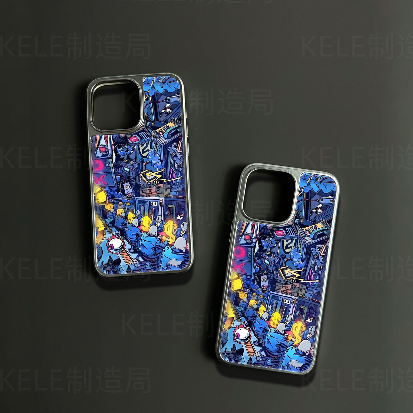 金融科技电镀玻璃黑框磨砂手机壳适用苹果iphone17promax华为华为PURA80ULTRAOPPORENO12VIVOIQOO12PRO华为MA