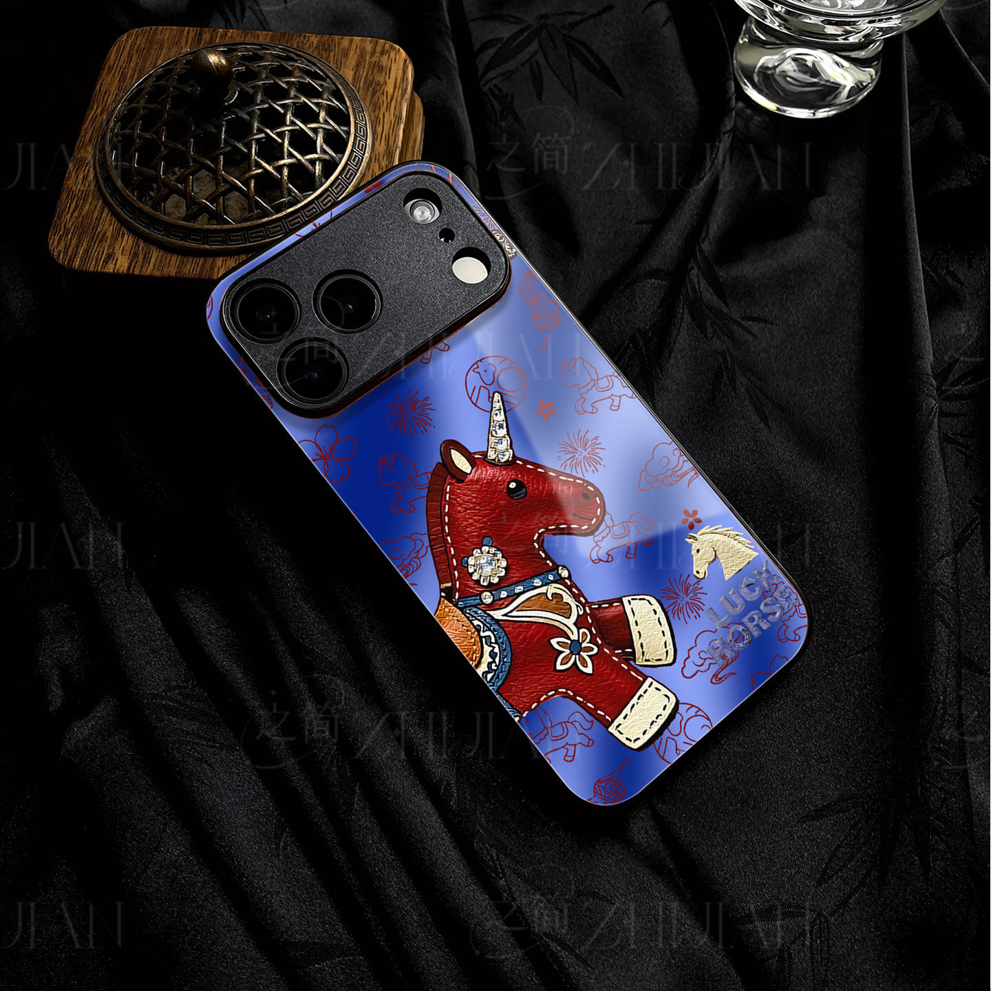 苹果17promax马年新年玻璃手机壳马年新年祝福有钱适用苹果华为OPPORENO15PROMATE80PROMAX三星S25PLUS红米K8