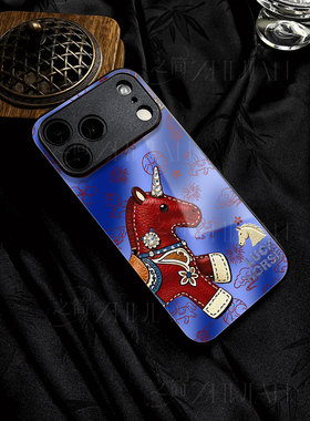 苹果17promax马年新年玻璃手机壳马年新年祝福有钱适用苹果华为OPPORENO15PROMATE80PROMAX三星S25PLUS红米K8