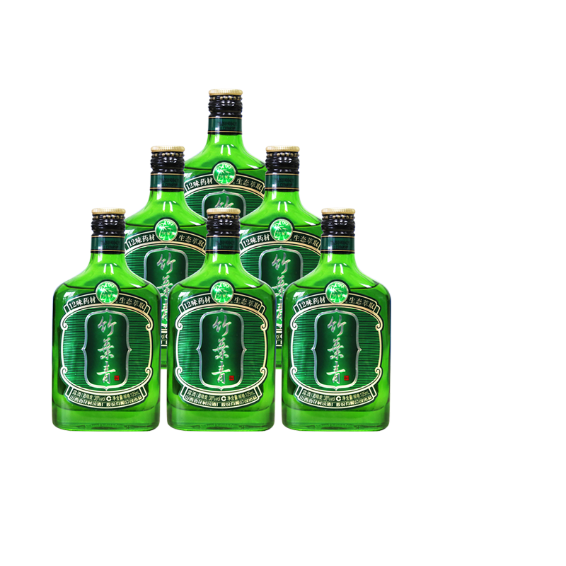 汾酒竹叶青酒露酒好运竹38度125mL*6瓶套装山西杏花村酒