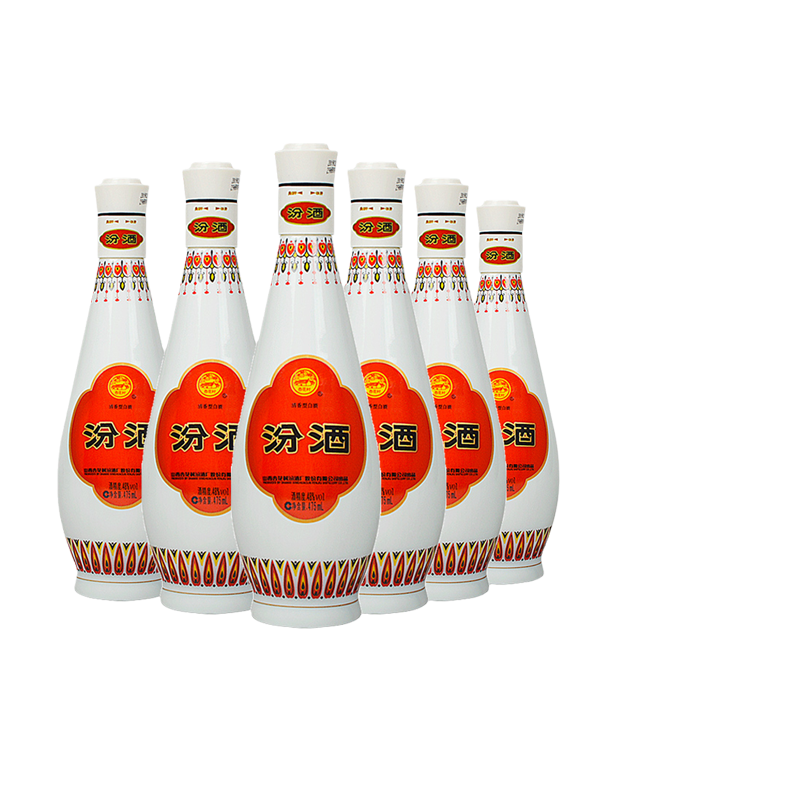 汾酒48度乳白汾酒475ml*6瓶 乳玻山西杏花村清香型玻璃瓶国产白酒